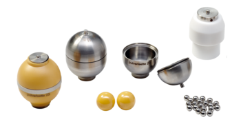 Various grinding bowls made of different materials for the Fritsch Mini-Mill Pulverisette 23